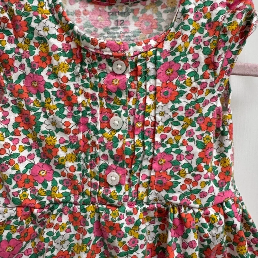 NWOT Carter’s 12M Girls Red Casual Sundress with Flutter Cap Short Sleeves